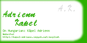 adrienn kapel business card