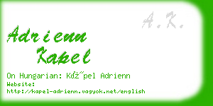 adrienn kapel business card